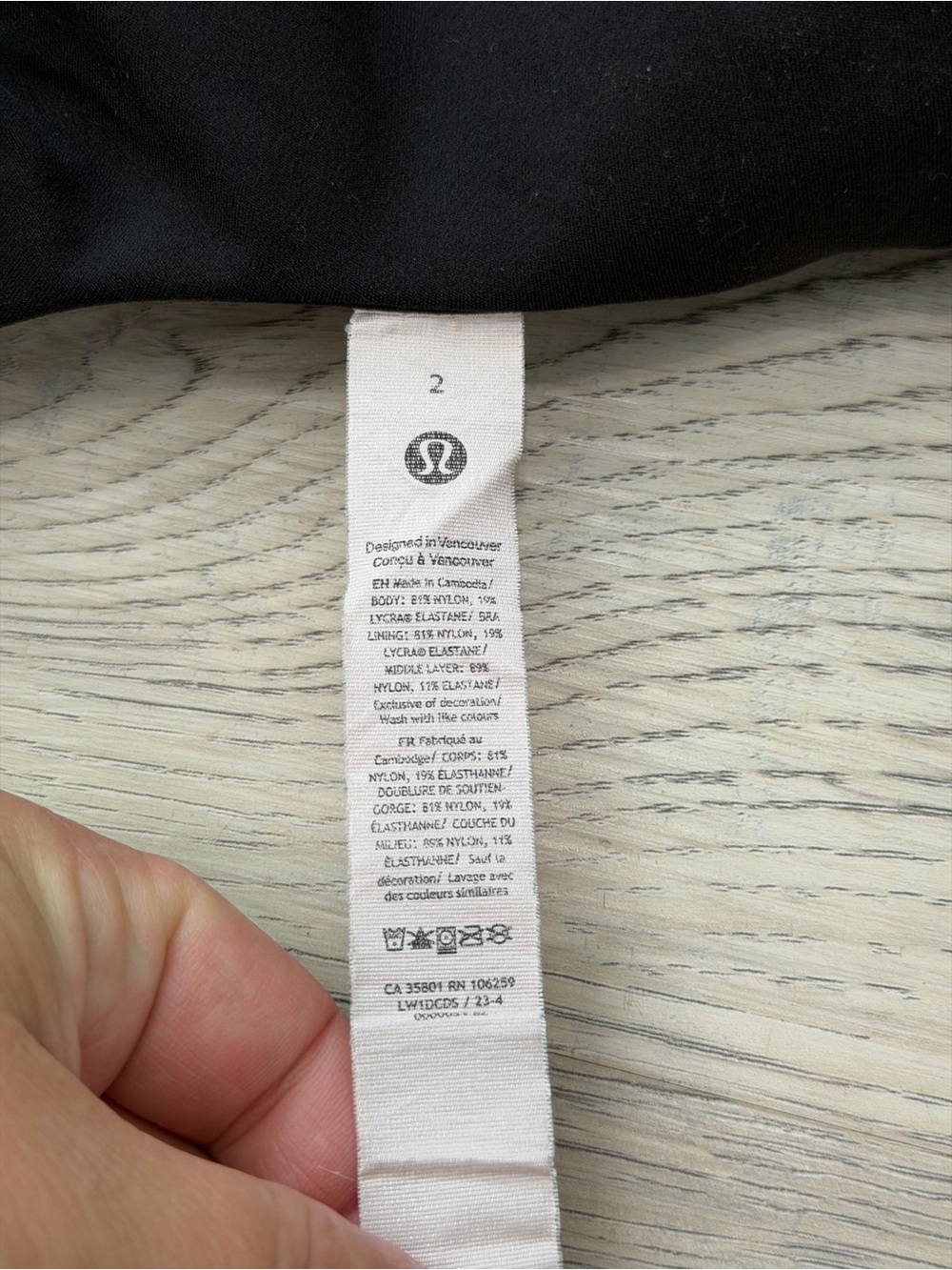 Lululemon Align High Neck Crop Tank Top Light Support Black SZ 2 WORN ONCE EUC - Picture 6 of 6